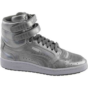 Puma white and silver high tops sneakers